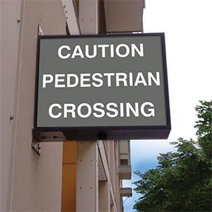 caution pedestrian crossing sign image