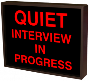 38665 (SBL1418R-F398) QUIET INTERVIEW IN PROGRESS LED Signs | Interior ...