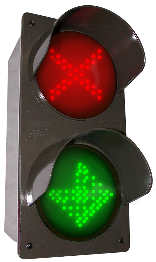 Tcilv Rgg G095 1 277vac Led Traffic Controller X Down Arrow Right Arrow Vertical Red Green Green 1 277 Vac Led Sign Open Closed Signal Tech